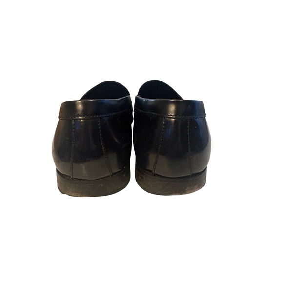 KG Kurt Geiger Floyd Mens Black Leather Penny Loafers Size 43 EU Made in Romania